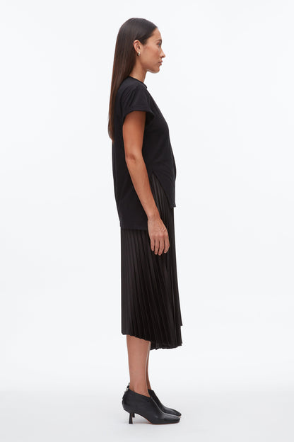 T-Shirt Combo Dress with Pleated Skirt - 3.1 Phillip Lim Signature