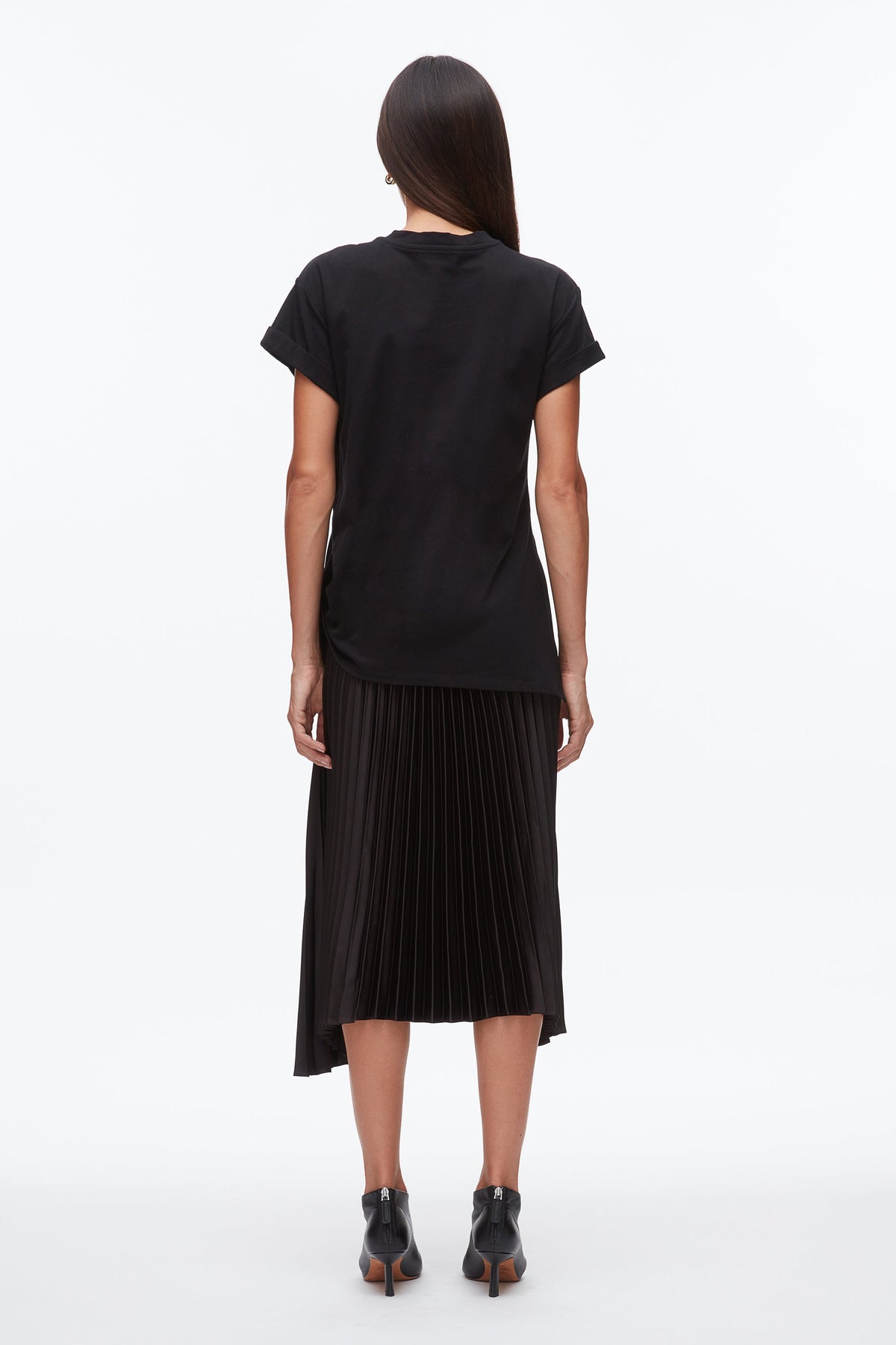 T-Shirt Combo Dress with Pleated Skirt - 3.1 Phillip Lim Signature