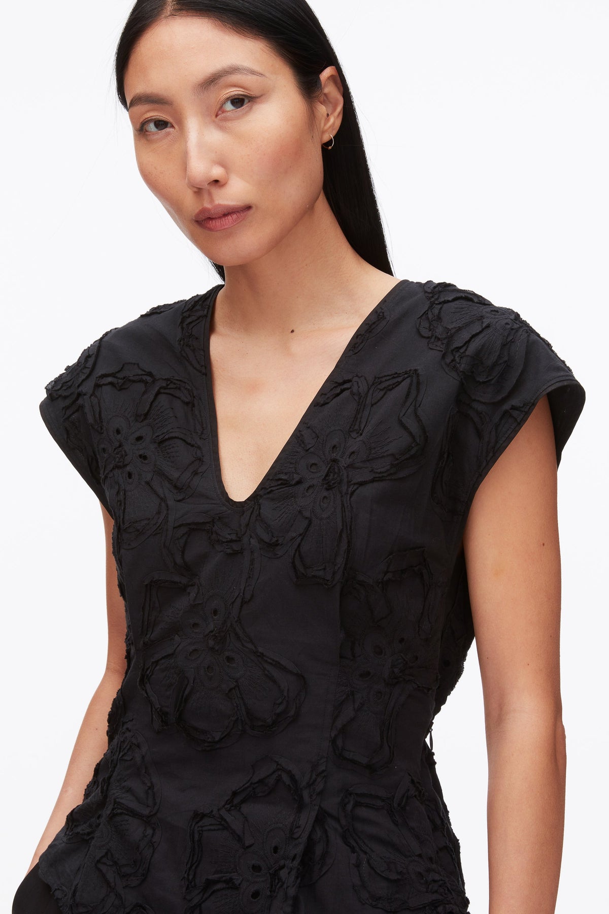 Embroidered Cap Sleeve Top - 3.1 Phillip Lim Signature