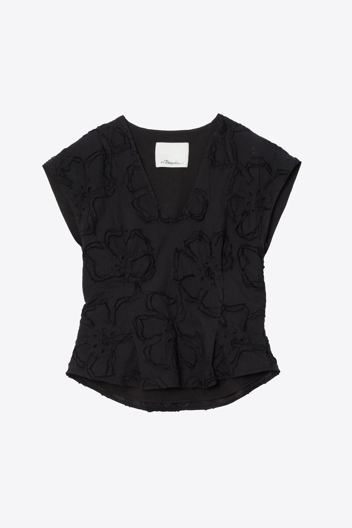 Embroidered Cap Sleeve Top - 3.1 Phillip Lim Signature