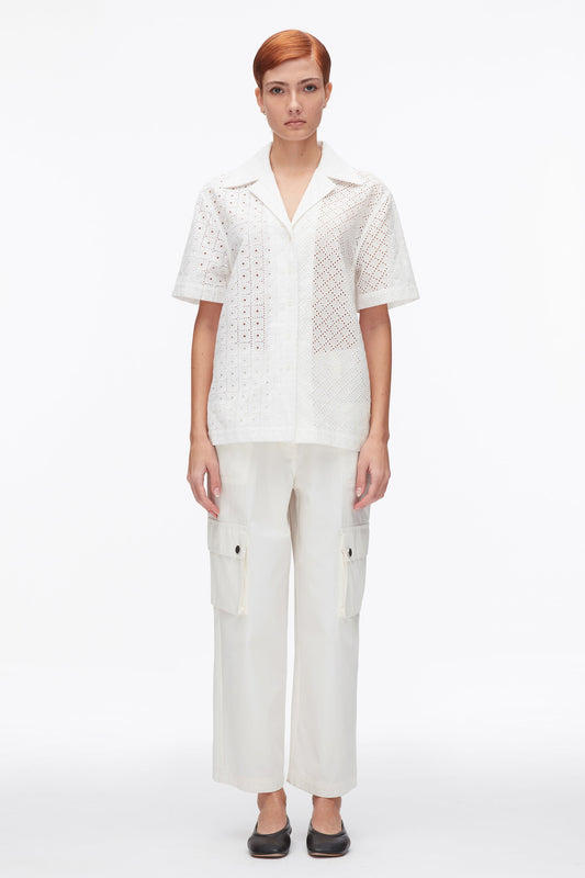 Broderie Anglaise Patchwork Camp Shirt - 3.1 Phillip Lim Essential