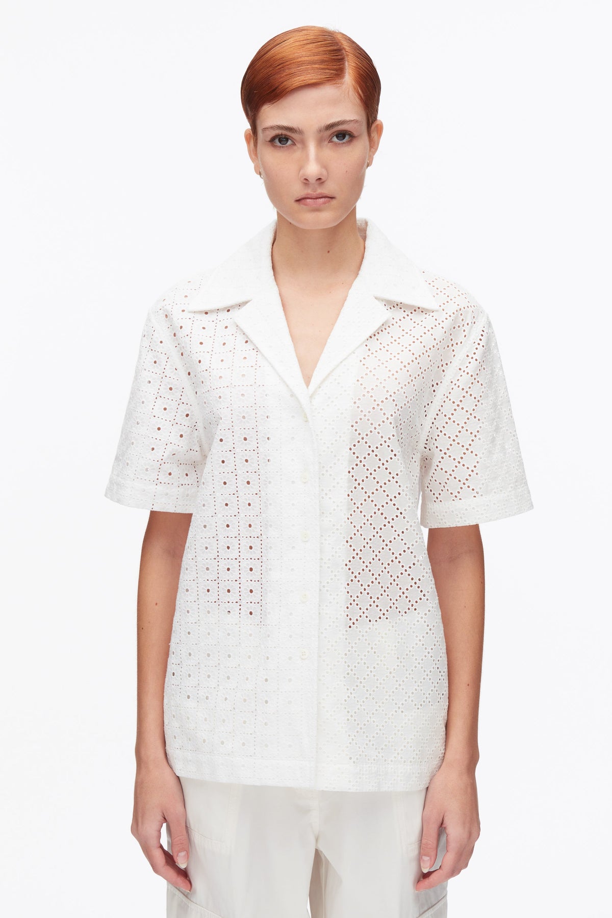 Broderie Anglaise Patchwork Camp Shirt - 3.1 Phillip Lim Essential
