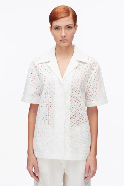 Broderie Anglaise Patchwork Camp Shirt - 3.1 Phillip Lim Essential