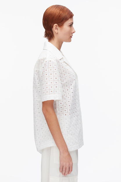 Broderie Anglaise Patchwork Camp Shirt - 3.1 Phillip Lim Essential