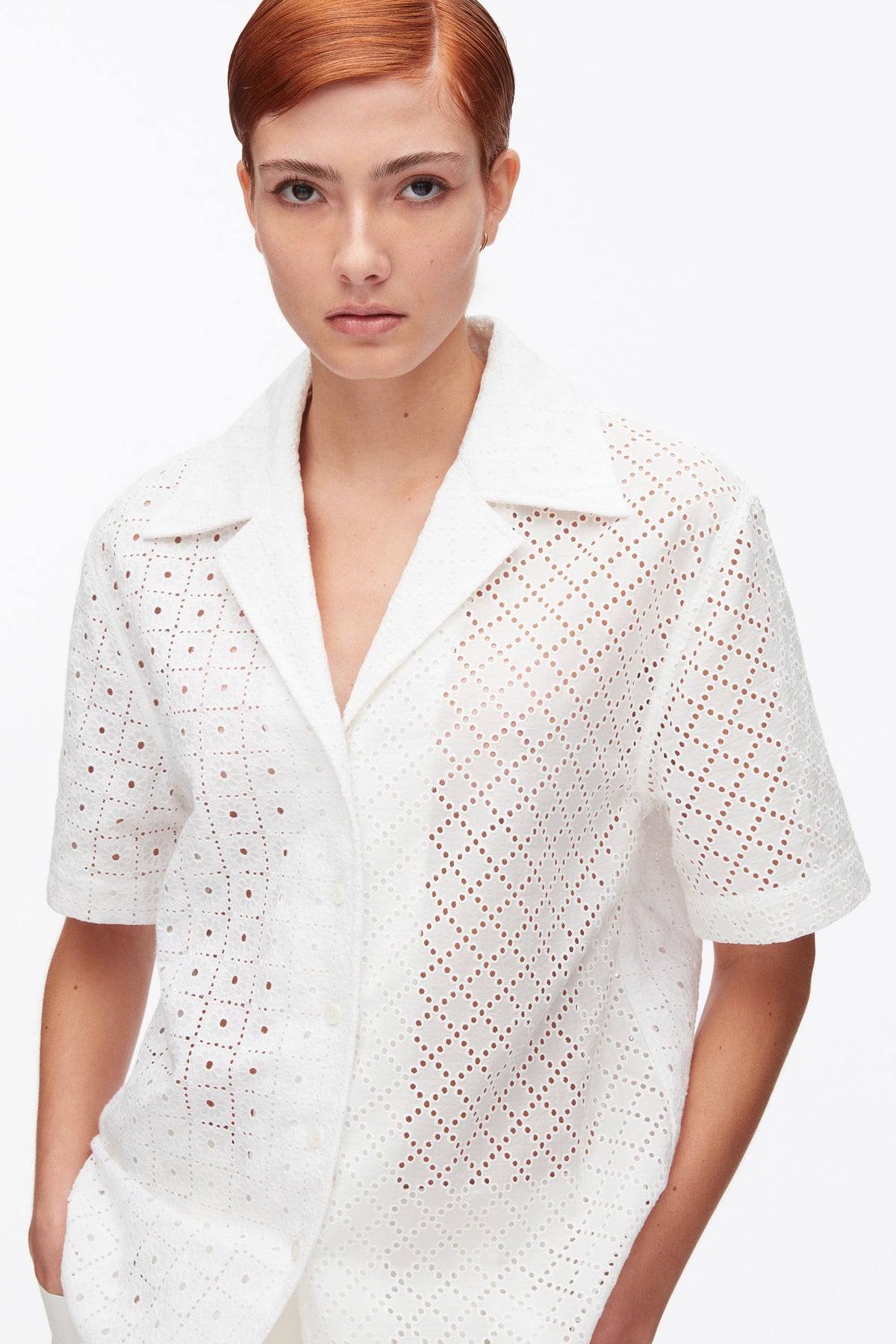 Broderie Anglaise Patchwork Camp Shirt - 3.1 Phillip Lim Essential