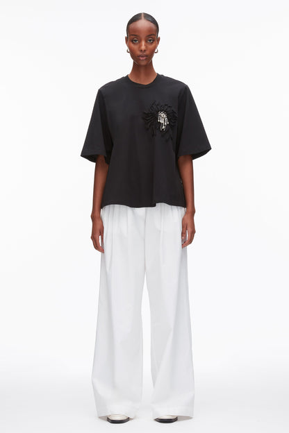 Trapeze T-Shirt with Floral Appliqué - 3.1 Phillip Lim Classic
