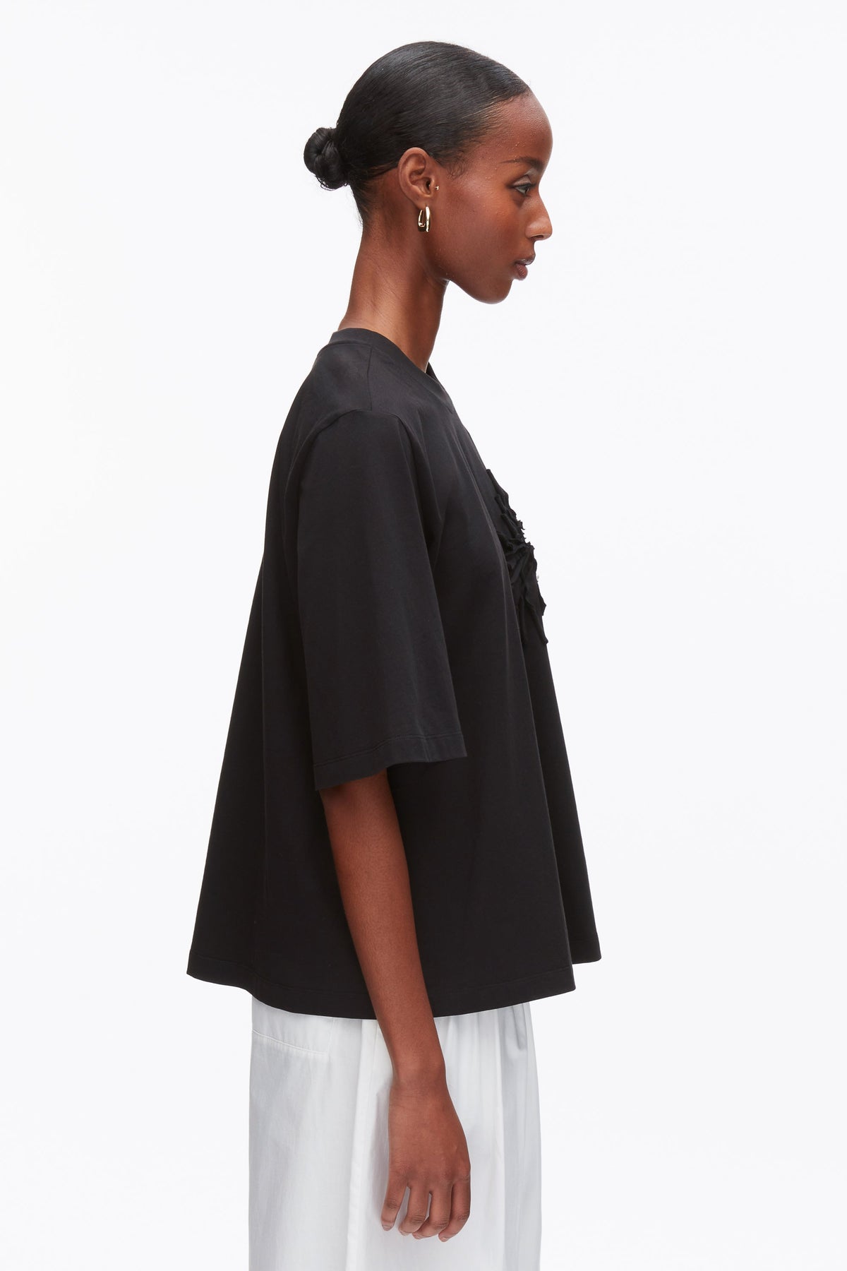 Trapeze T-Shirt with Floral Appliqué - 3.1 Phillip Lim Classic