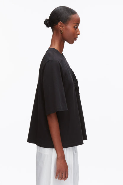 Trapeze T-Shirt with Floral Appliqué - 3.1 Phillip Lim Classic