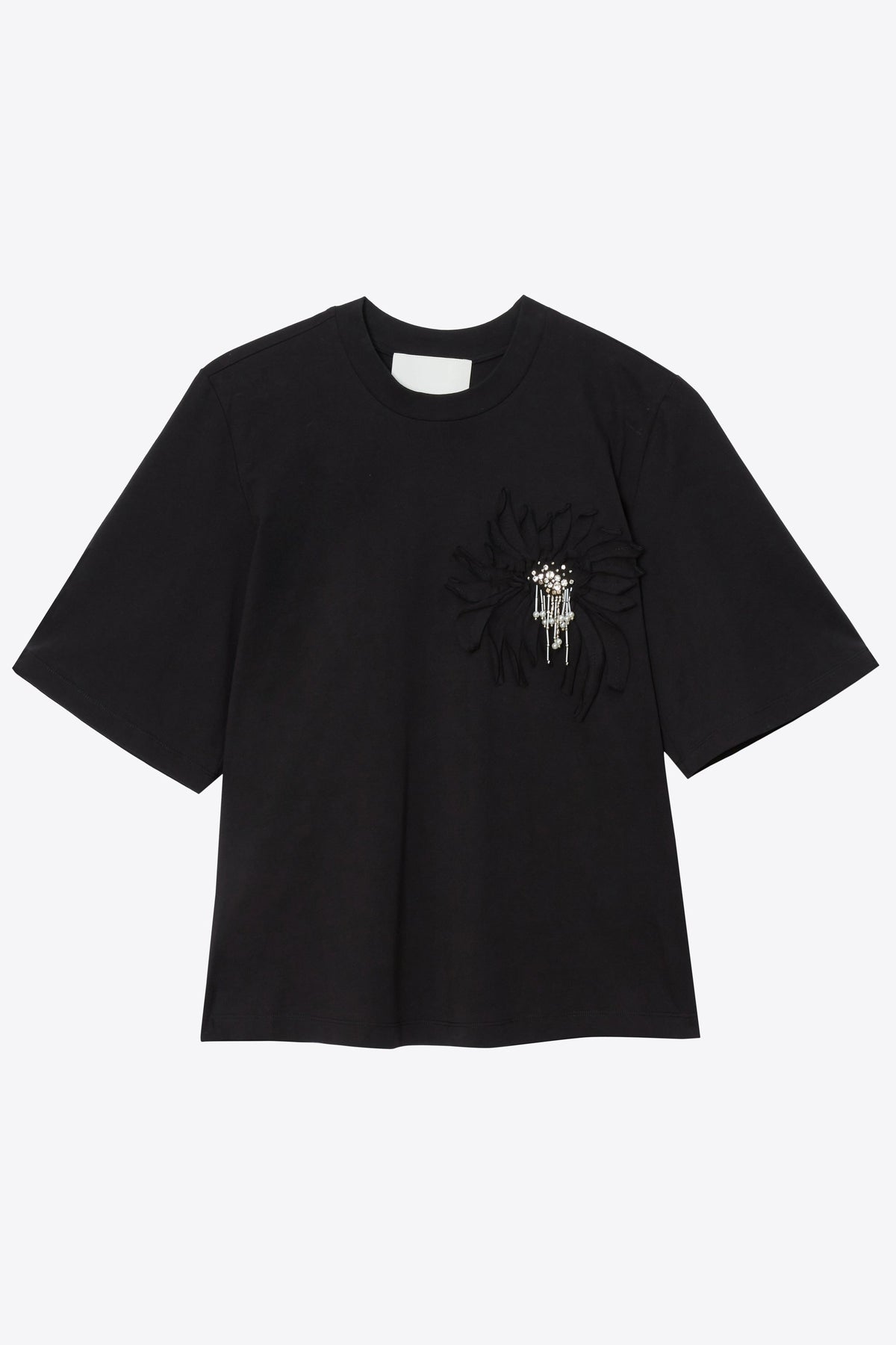 Trapeze T-Shirt with Floral Appliqué - 3.1 Phillip Lim Classic