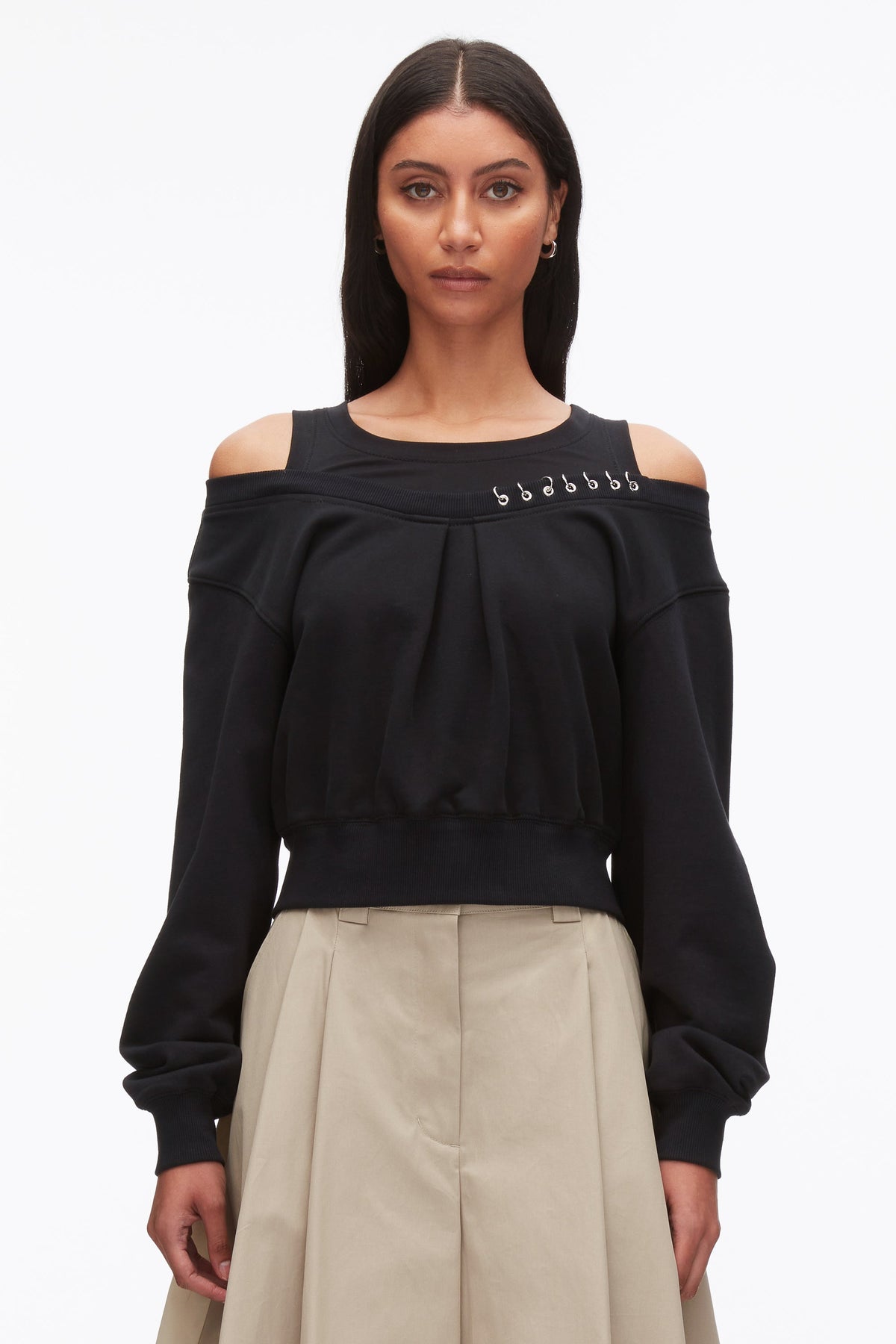Long Sleeve Embellished Double Layer Top - 3.1 Phillip Lim Trending