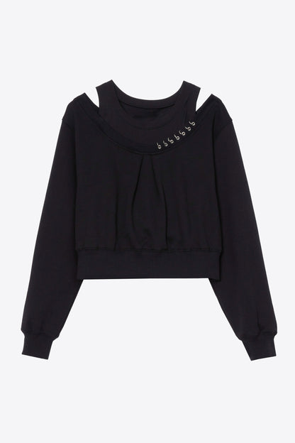 Long Sleeve Embellished Double Layer Top - 3.1 Phillip Lim Trending