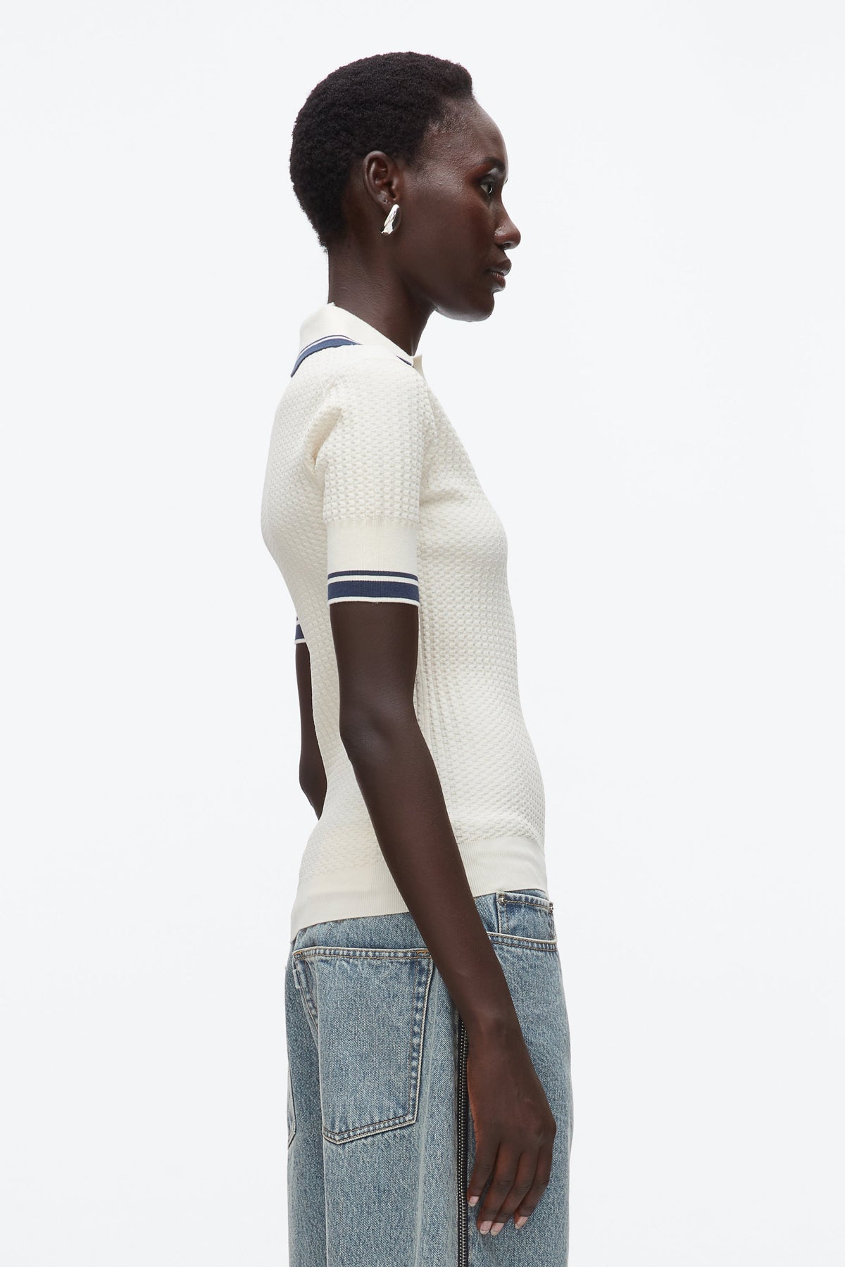 Textured Rib Fitted Polo - 3.1 Phillip Lim New