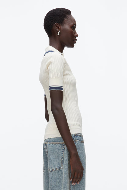Textured Rib Fitted Polo - 3.1 Phillip Lim New