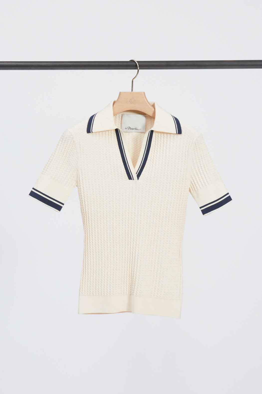 Textured Rib Fitted Polo - 3.1 Phillip Lim New