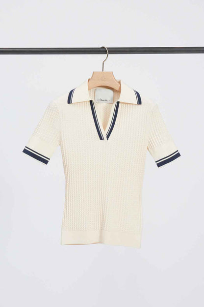 Textured Rib Fitted Polo - 3.1 Phillip Lim New