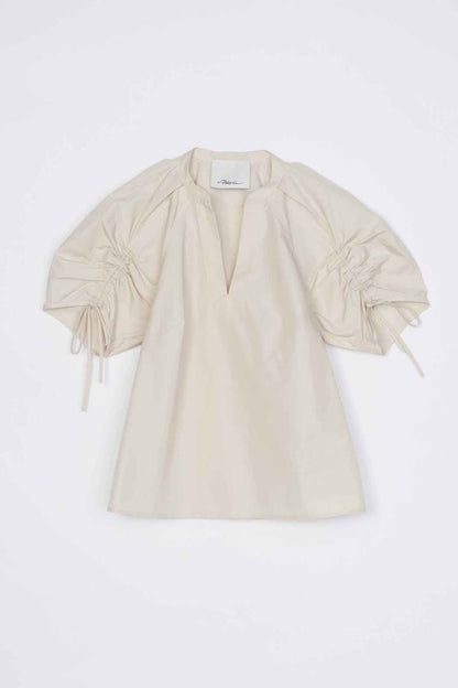 Ruched Sleeve V-Neck Top - 3.1 Phillip Lim Smart Buy