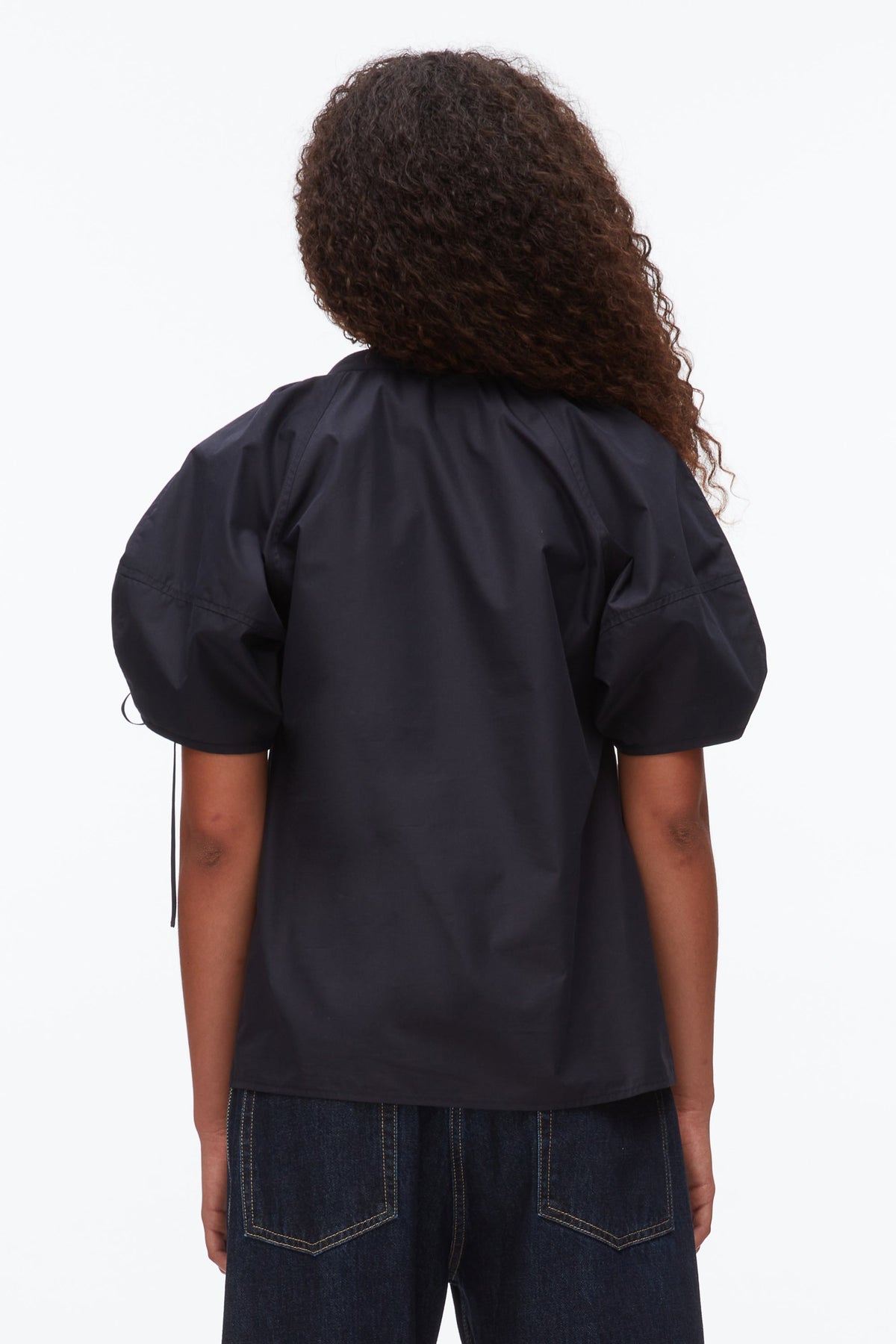 Ruched Sleeve V-Neck Top - 3.1 Phillip Lim New