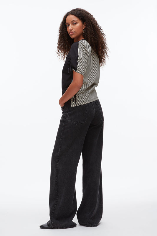 Ruched T-Shirt with Poplin Back - 3.1 Phillip Lim Customer Favorite