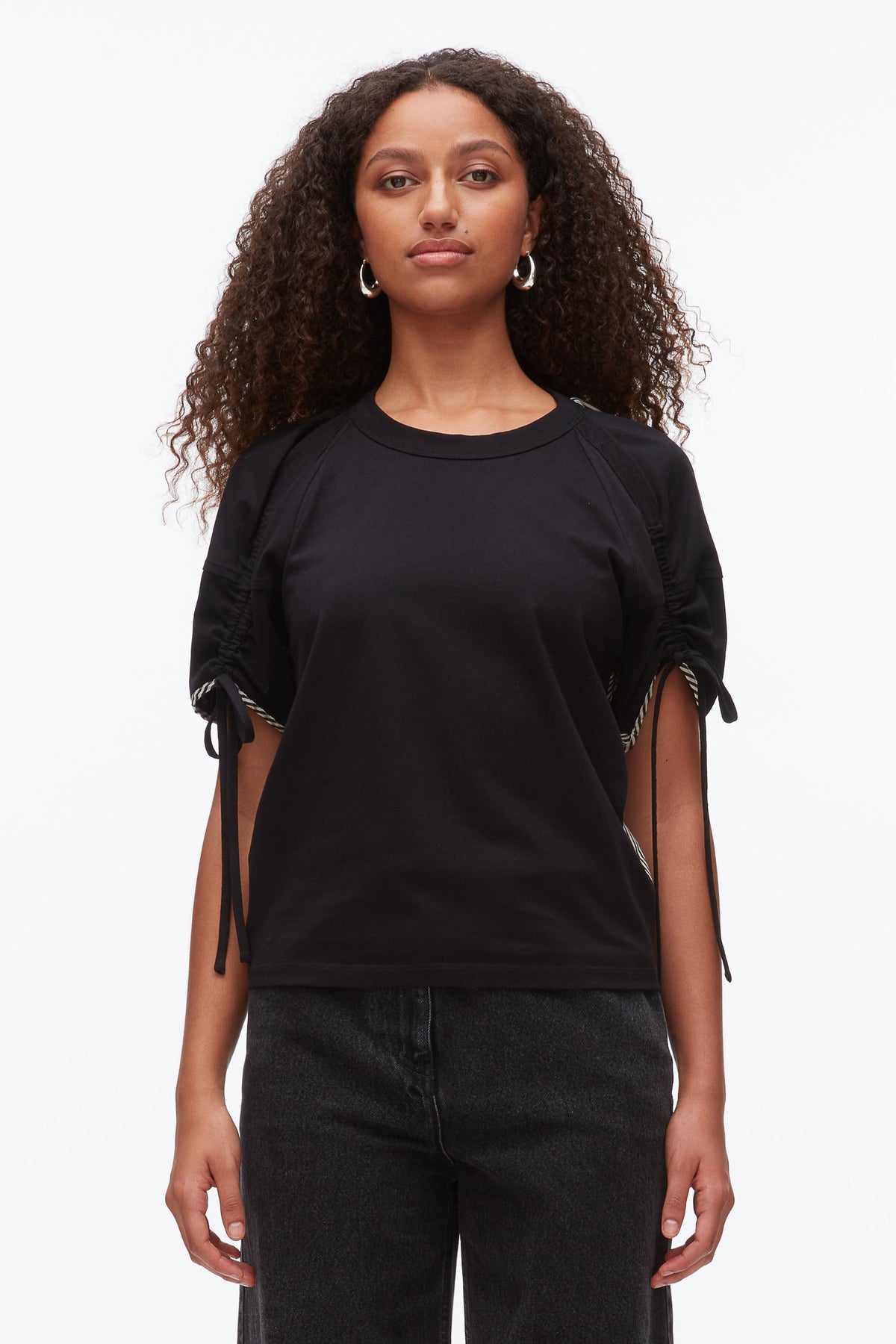 Ruched T-Shirt with Poplin Back - 3.1 Phillip Lim Customer Favorite