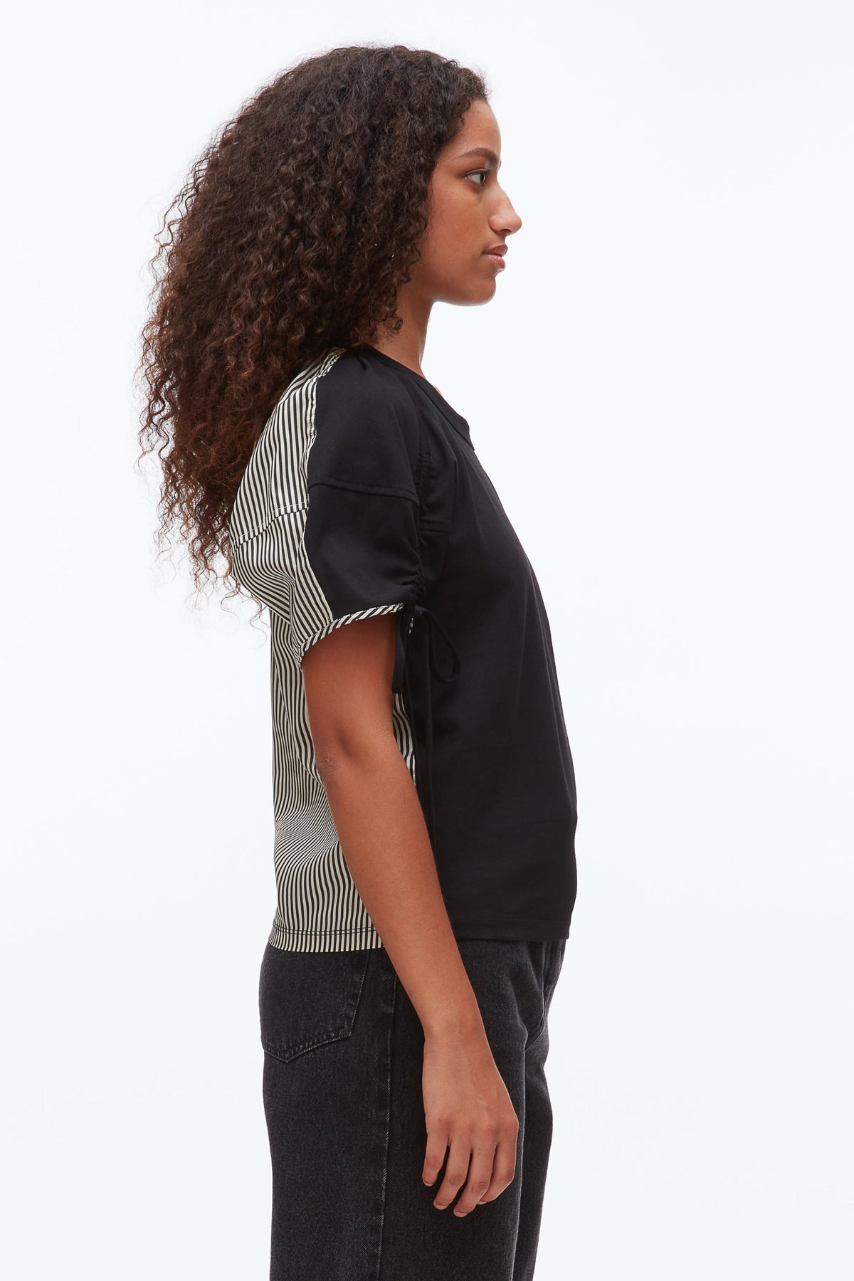 Ruched T-Shirt with Poplin Back - 3.1 Phillip Lim Customer Favorite
