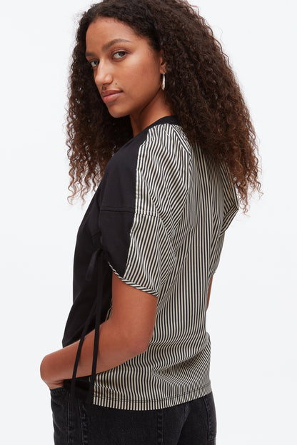 Ruched T-Shirt with Poplin Back - 3.1 Phillip Lim Customer Favorite