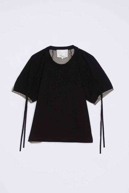 Ruched T-Shirt with Poplin Back - 3.1 Phillip Lim Customer Favorite