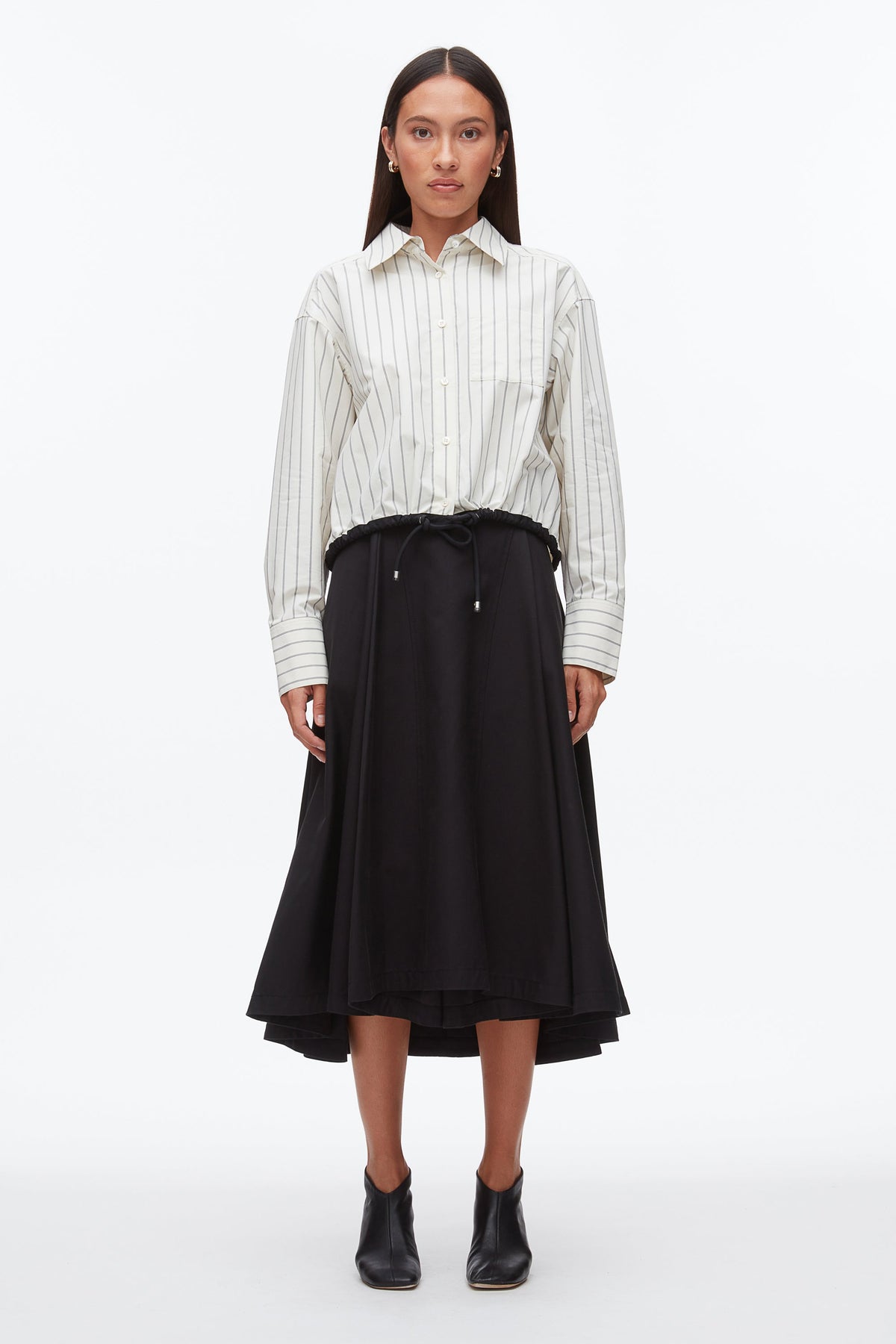 Drawcord Hem Stripe Shirt - 3.1 Phillip Lim Smart Buy