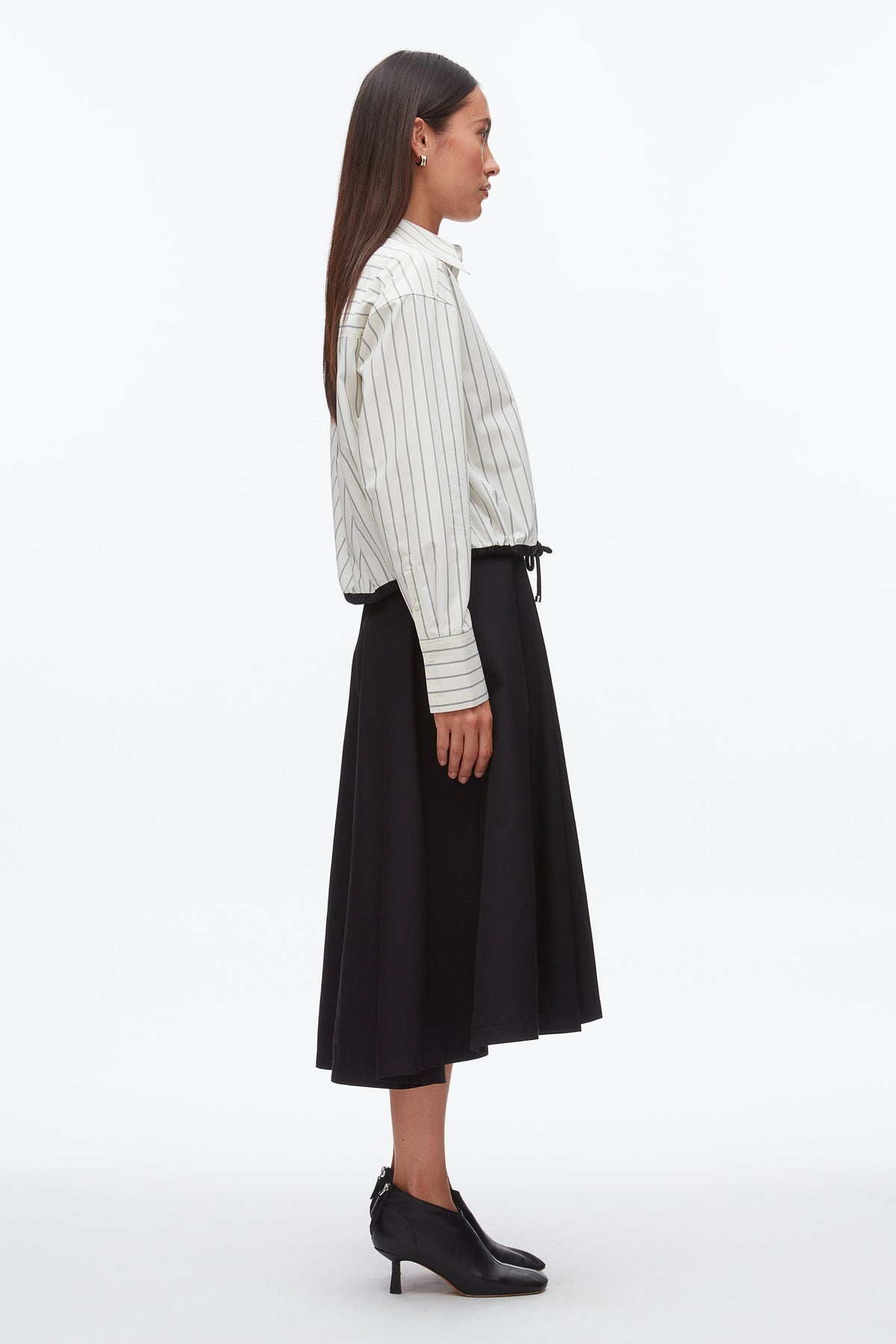 Drawcord Hem Stripe Shirt - 3.1 Phillip Lim Smart Buy