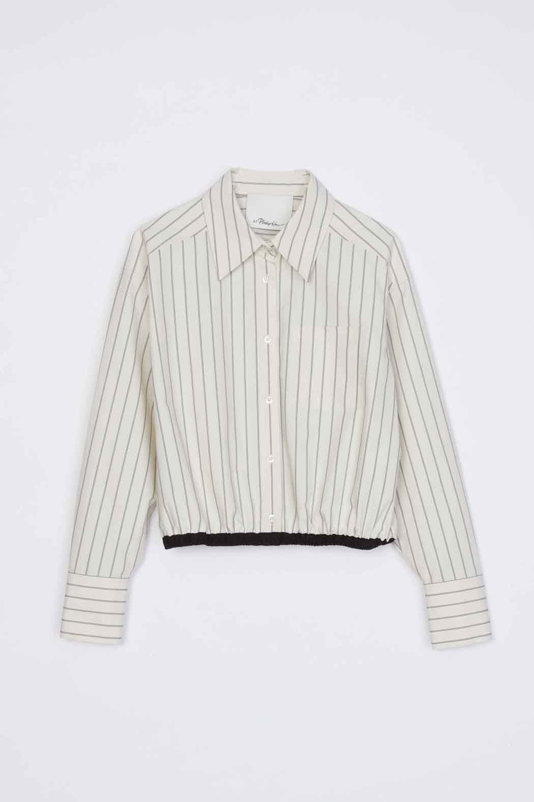 Drawcord Hem Stripe Shirt - 3.1 Phillip Lim Smart Buy