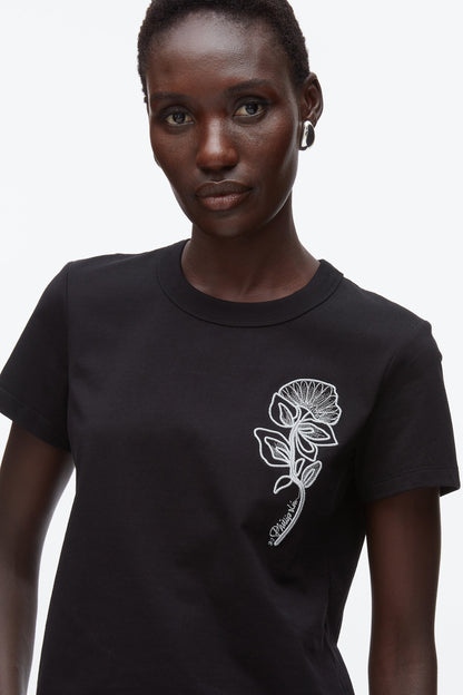 Flower Embroidery Merch Tee - 3.1 Phillip Lim Recommended