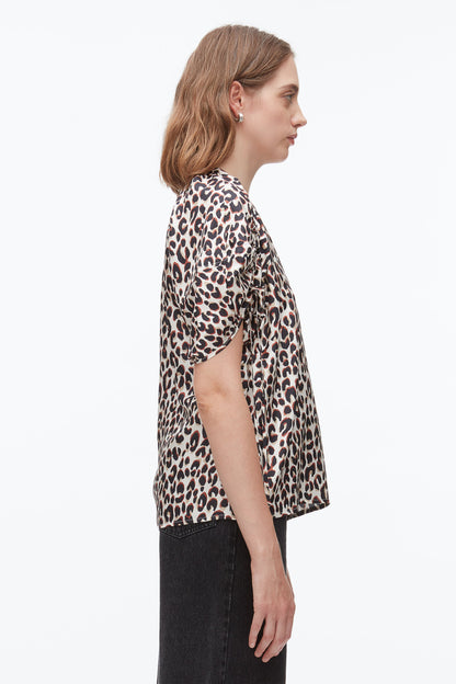 Leopard Ruched Sleeve Top - 3.1 Phillip Lim Best Price