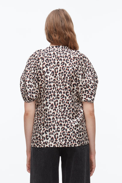 Leopard Ruched Sleeve Top - 3.1 Phillip Lim Best Price
