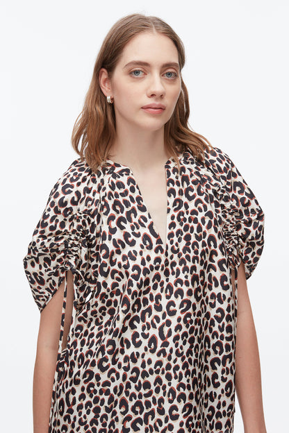 Leopard Ruched Sleeve Top - 3.1 Phillip Lim Best Price