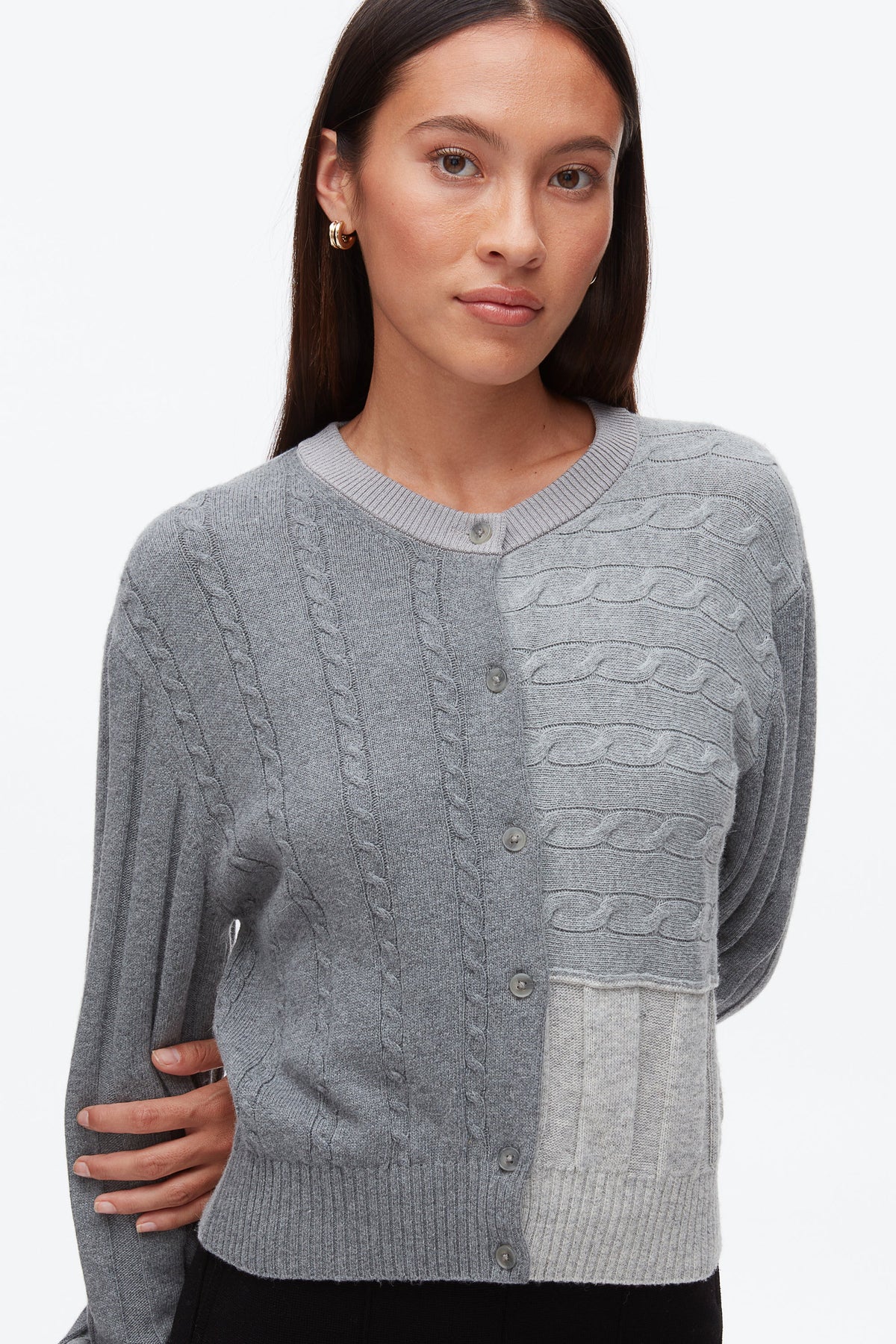 Mix Cable Crew Neck Cardigan - 3.1 Phillip Lim Exclusive