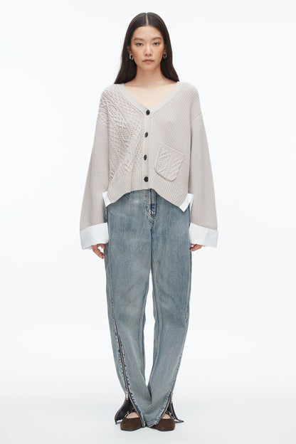 Cable Mix Boyfriend Cardigan - 3.1 Phillip Lim Hot Sale