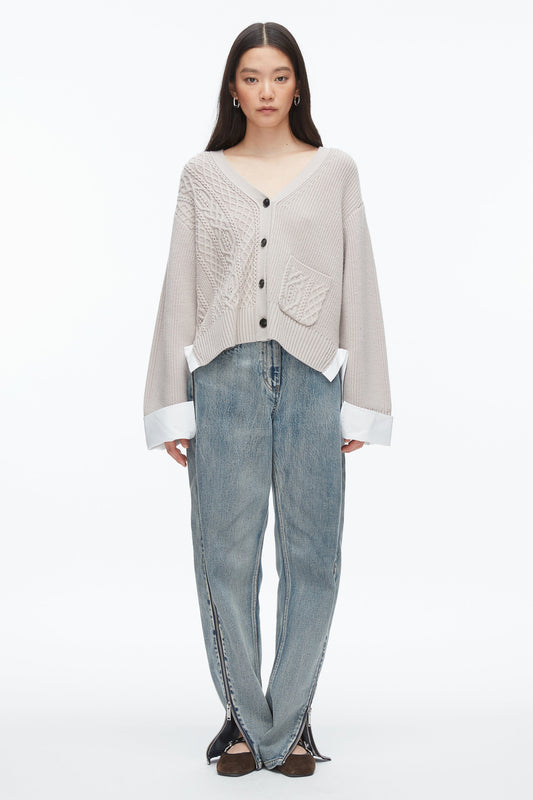 Cable Mix Boyfriend Cardigan - 3.1 Phillip Lim Hot Sale