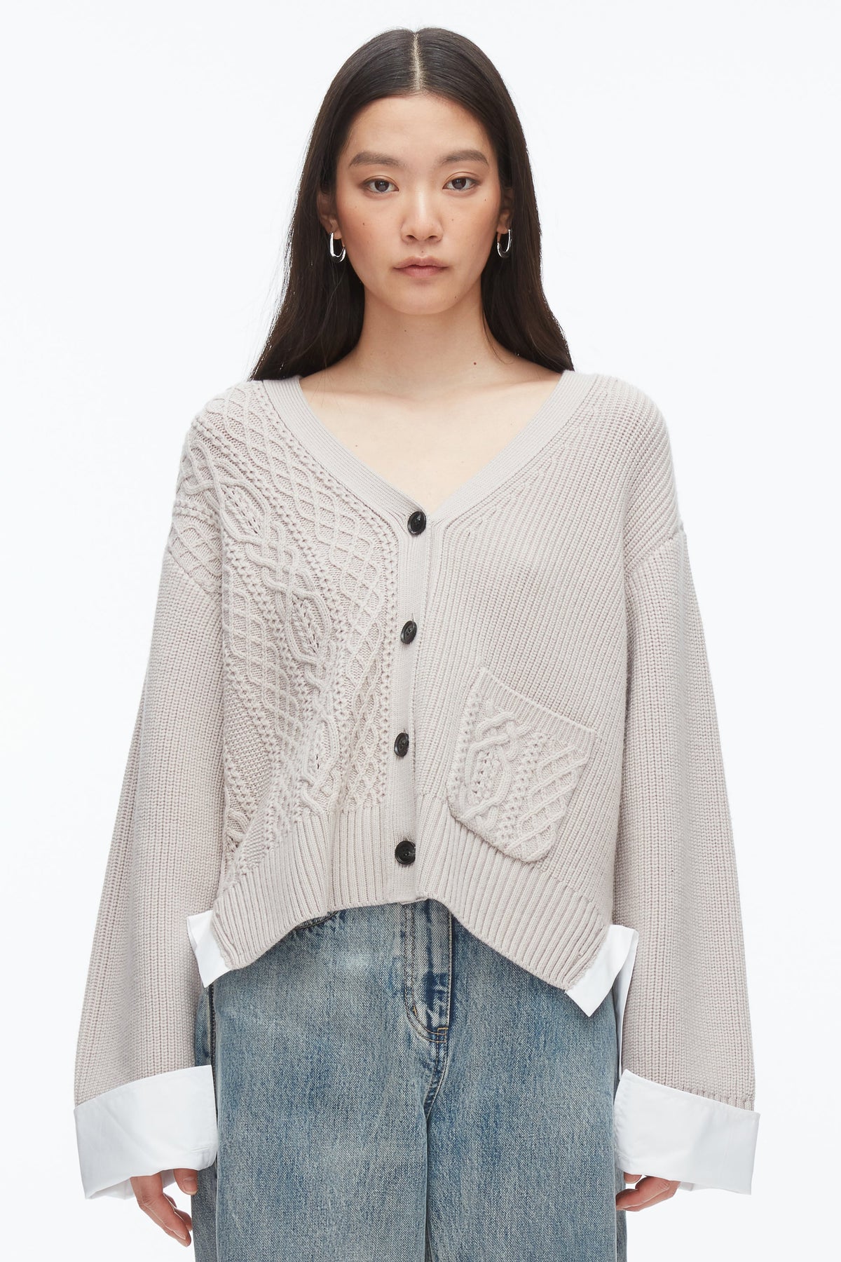 Cable Mix Boyfriend Cardigan - 3.1 Phillip Lim Hot Sale