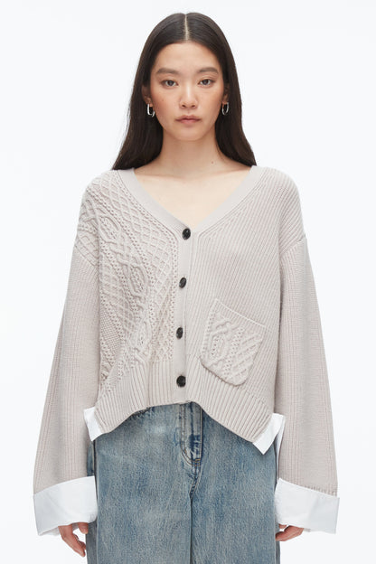Cable Mix Boyfriend Cardigan - 3.1 Phillip Lim Hot Sale