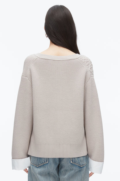 Cable Mix Boyfriend Cardigan - 3.1 Phillip Lim Hot Sale