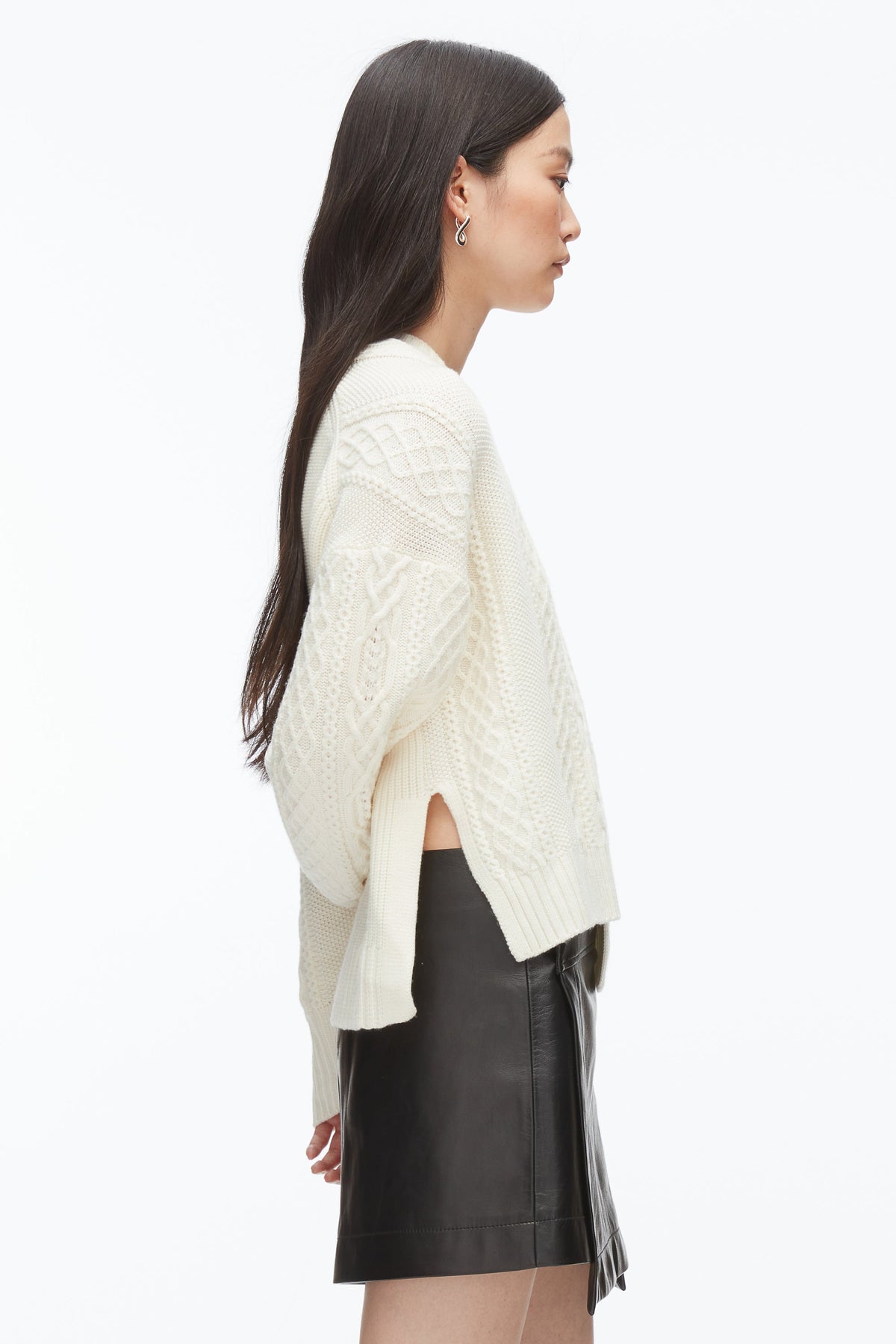 Cable Mix Double Layer Crewneck - 3.1 Phillip Lim Everyday