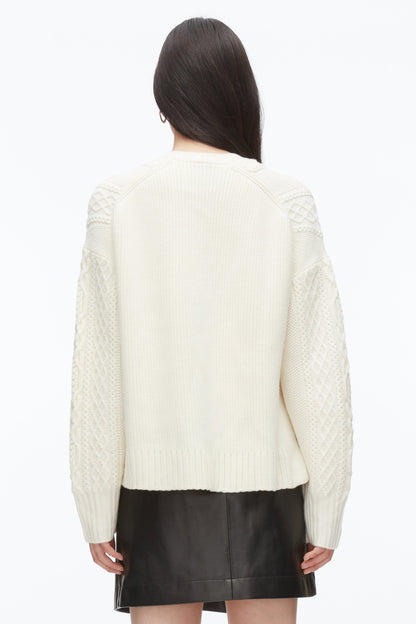 Cable Mix Double Layer Crewneck - 3.1 Phillip Lim Everyday