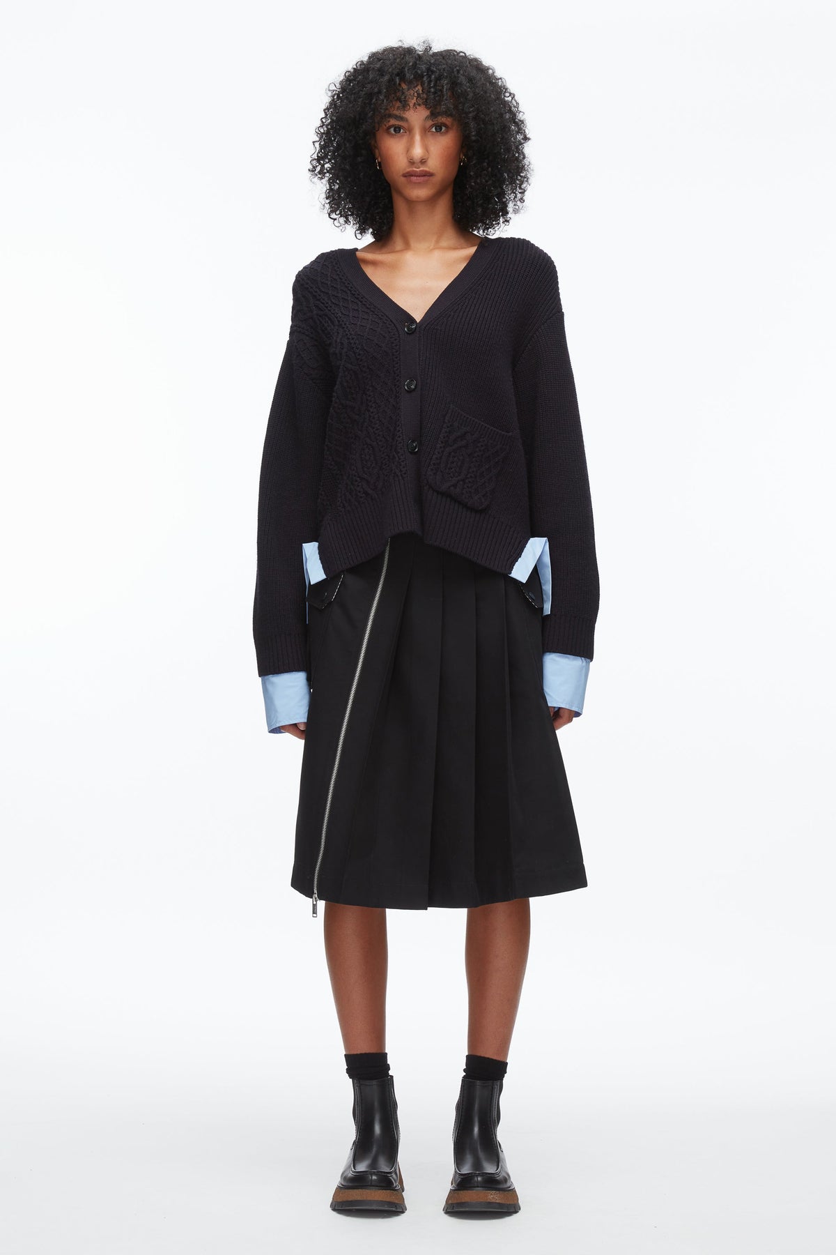 Cable Mix Boyfriend Cardigan - 3.1 Phillip Lim Premium