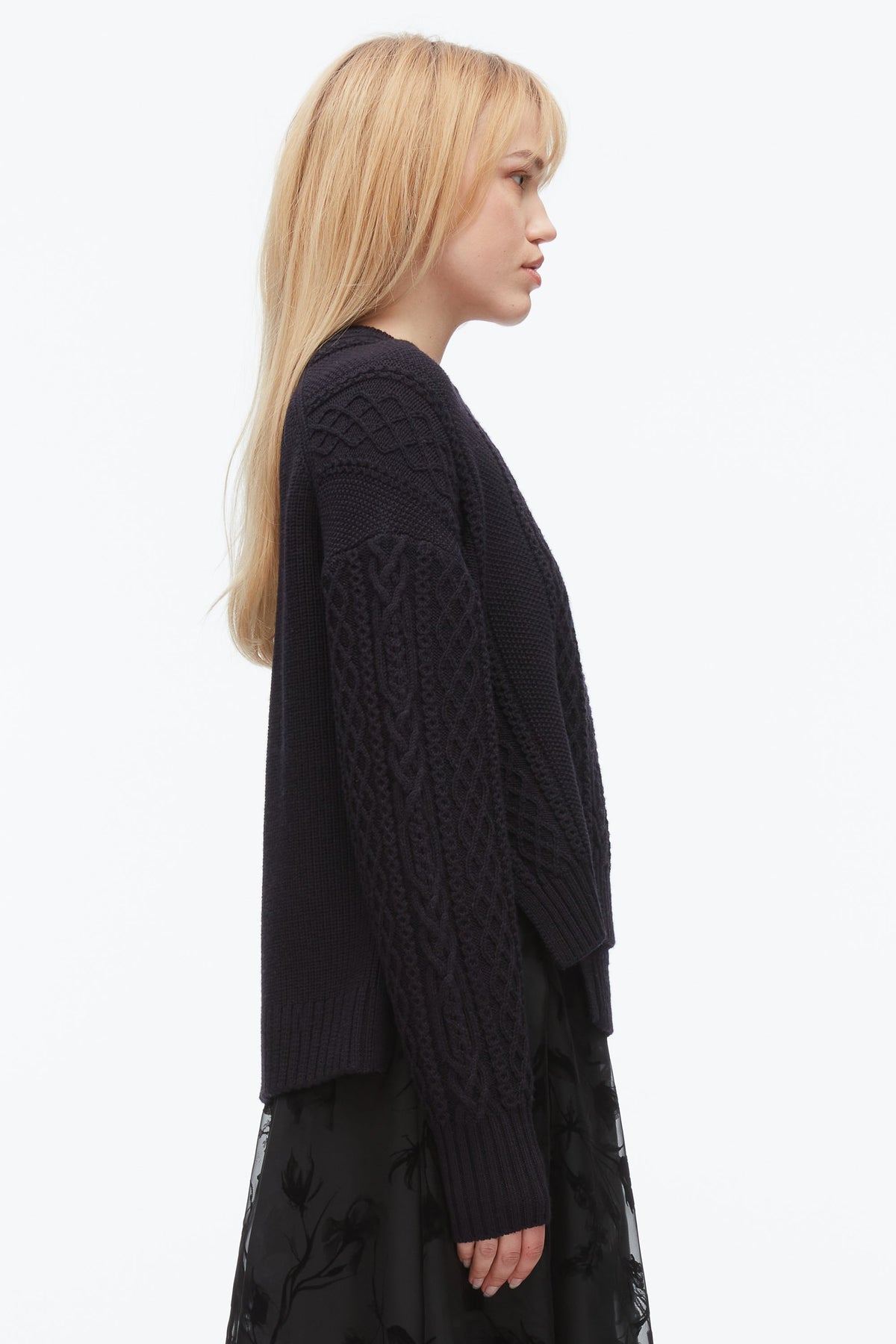 Cable Mix Double Layer Crewneck - 3.1 Phillip Lim Hot Sale