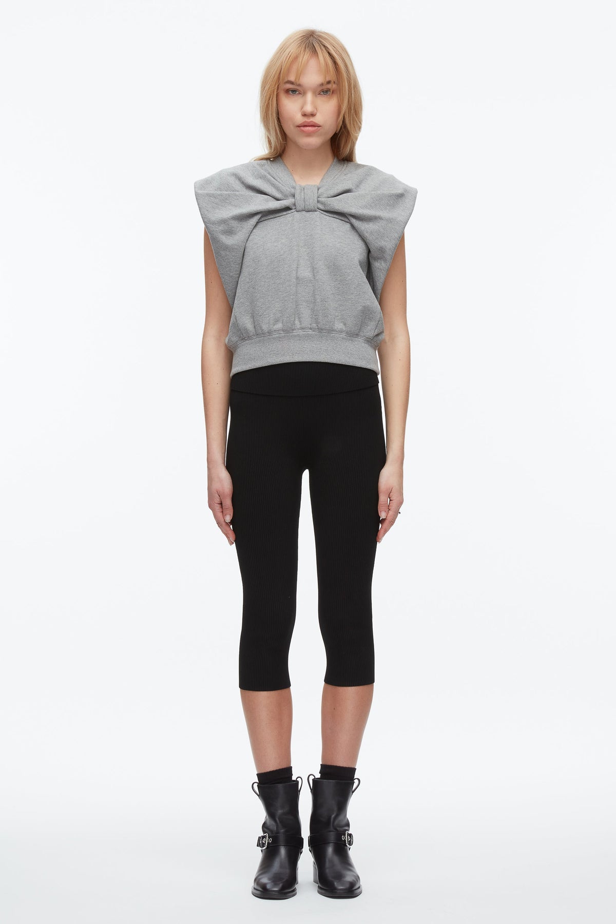 Draped Bow French Terry Top - 3.1 Phillip Lim Customer Favorite