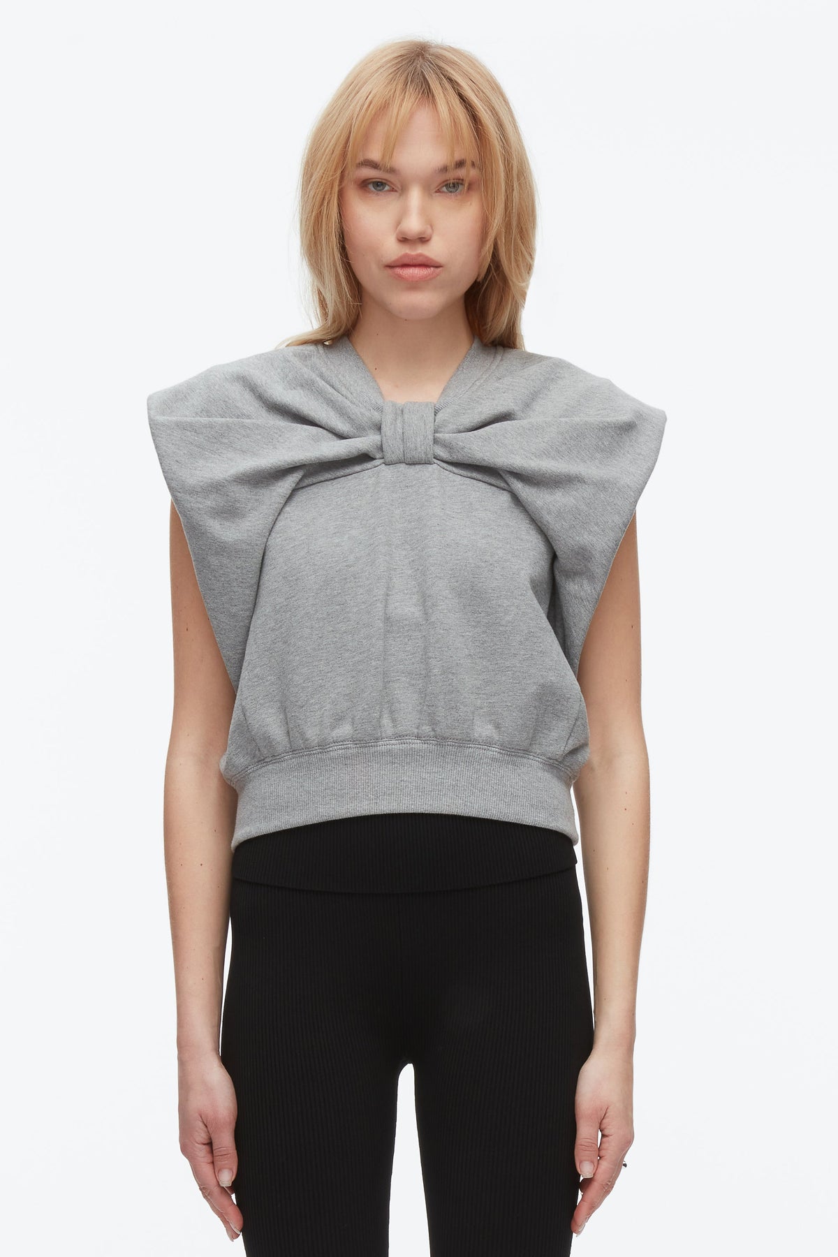 Draped Bow French Terry Top - 3.1 Phillip Lim Customer Favorite