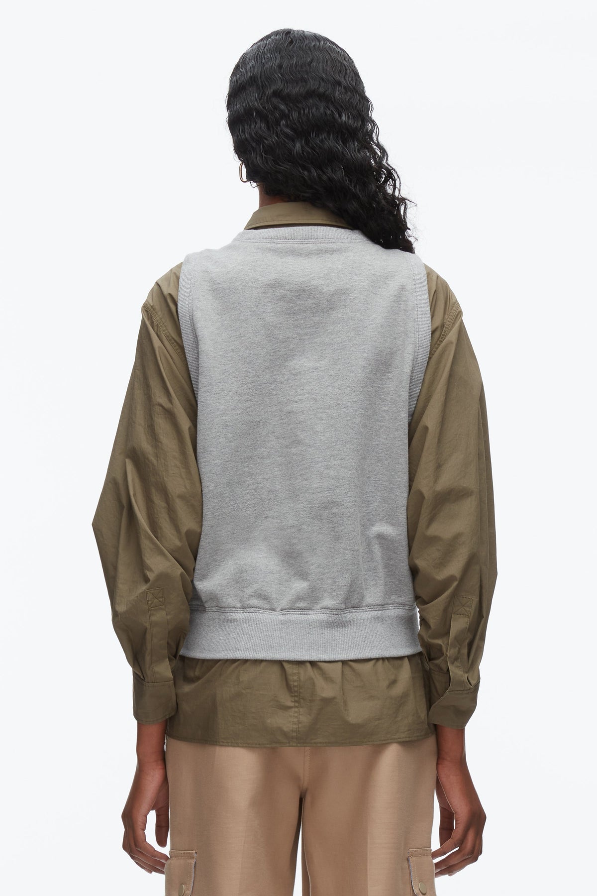 Layered Vest Ruched Sleeve Shirt - 3.1 Phillip Lim New
