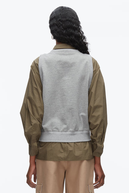 Layered Vest Ruched Sleeve Shirt - 3.1 Phillip Lim New