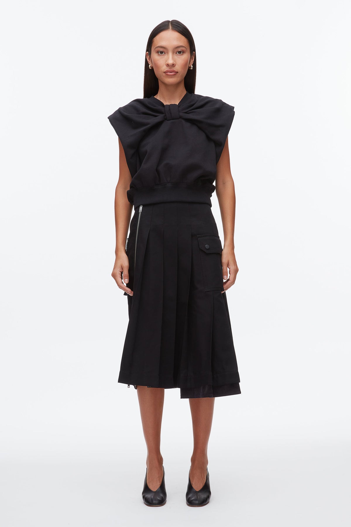 Draped Bow French Terry Top - 3.1 Phillip Lim Top Pick