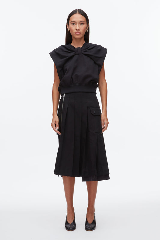 Draped Bow French Terry Top - 3.1 Phillip Lim Top Pick