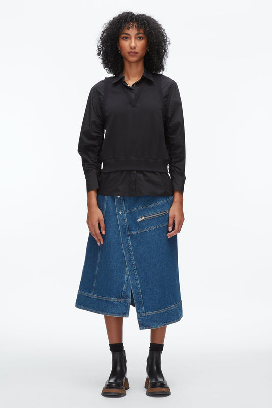 Layered Vest Ruched Sleeve Shirt - 3.1 Phillip Lim Trusted